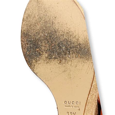 gucci wedges horsebit bronze